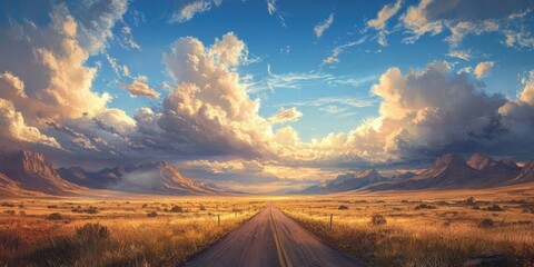 Nature Routes, Journeying towards the horizon alongside the sun, earth, and clouds, these nature routes offer adventures across open skies and scenic roads on the plains.