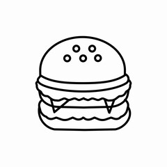 burger food icon vector sign