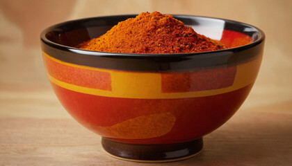 Mix of colorful spices, such as turmeric, paprika, and saffron