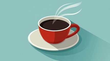 Obraz premium cartoon illustration of a cup of coffee