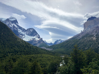 Mountain Peaks in Torres del Paine National Park, Chile
