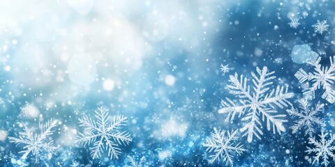 Winter holiday snow background features an abstract backdrop with snowflakes in beautiful blue tones, creating a perfect winter holiday snow atmosphere for seasonal designs.