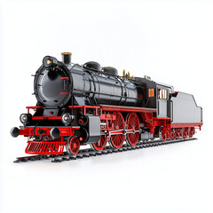 Fototapeta premium Illustration of Steam Locomotive Train Isolated on White Background