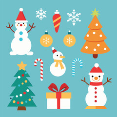 christmas card with snowman