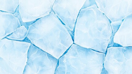 Obraz premium Close-up view of scattered ice cubes on a light background