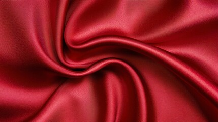 Obraz premium Luxurious red satin fabric with smooth texture and elegant appearance
