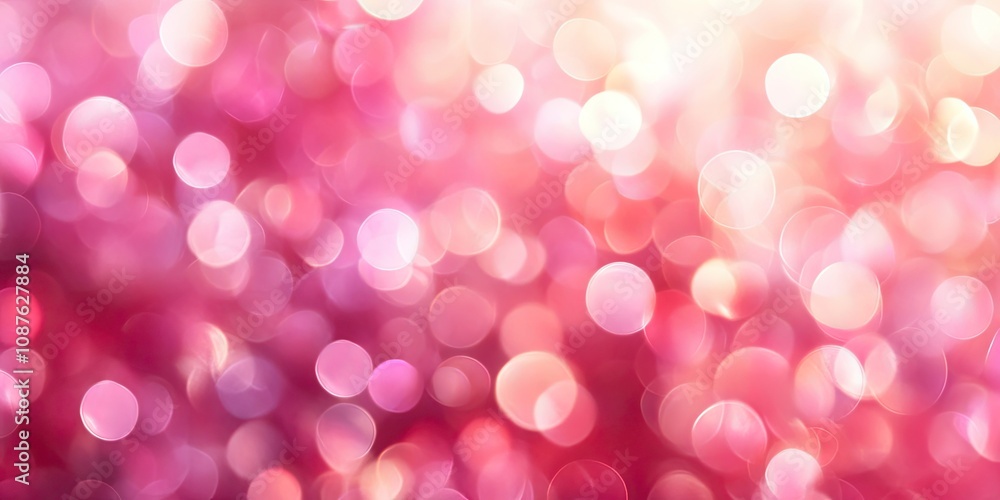 Poster soft pink bokeh creates a beautiful blurred abstract background, ideal for artistic designs. this pi