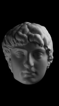 Computer animation and visualization shows human changes by age, digital 3D rendering video. For the editor: The images is a sculptures from a open source and with a CC0 license.
