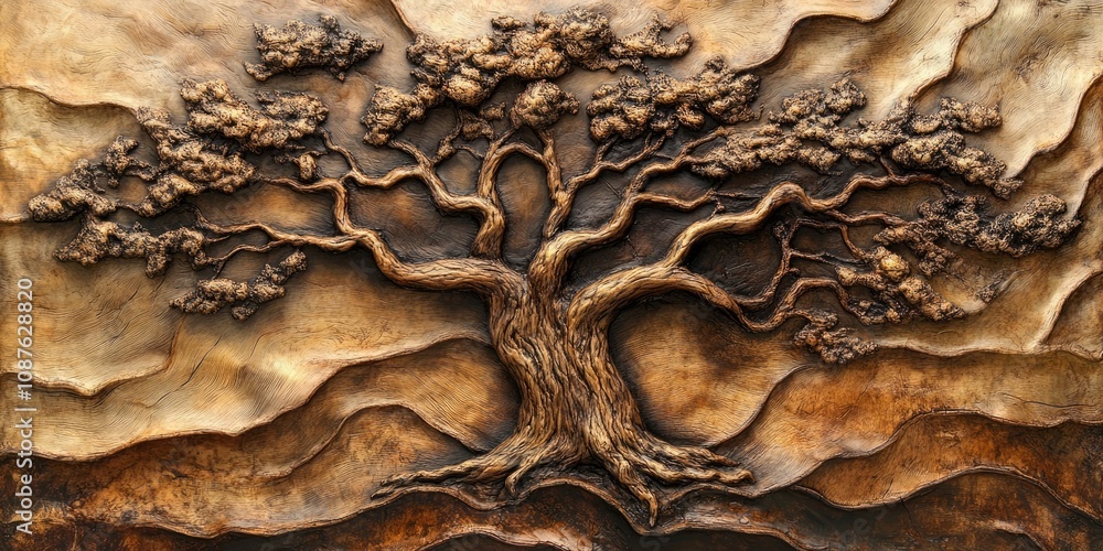 Poster texture of the sheet tree showcases the intricate patterns and natural beauty found in the sheet tre