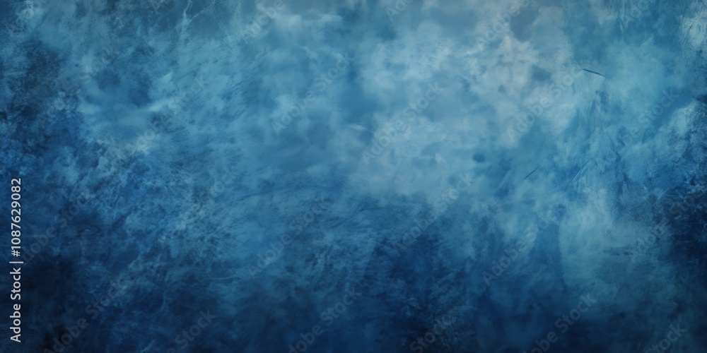 Poster blue background featuring an old paper texture, creating a unique visual appeal with a blend of blue