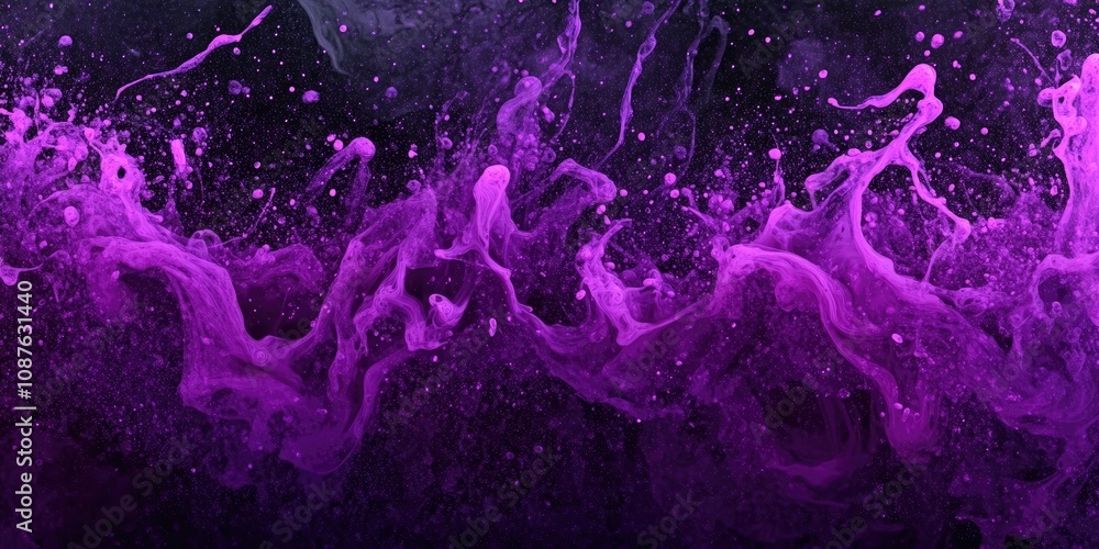 Poster purple ink splashes create a striking visual with high quality blots and ink splashes isolated again