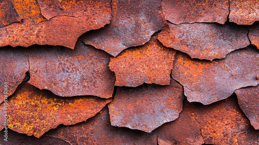Aufkleber textured surface of rusted metal sheets in varying colors and patterns