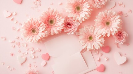 envelope with flowers