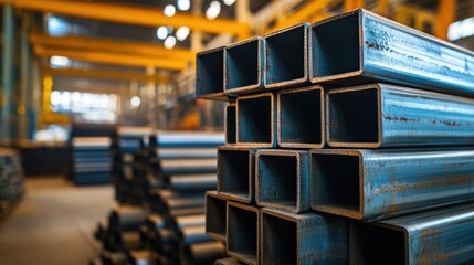 Steel Square Tubing Warehouse Inventory Industrial Metal Supply