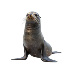 Naklejka premium Playful Seal on Pristine Surface