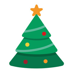 christmas tree isolated on white