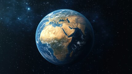 Fototapeta premium Earth view from space planetary observation digital art outer space aerial perspective environmental awareness