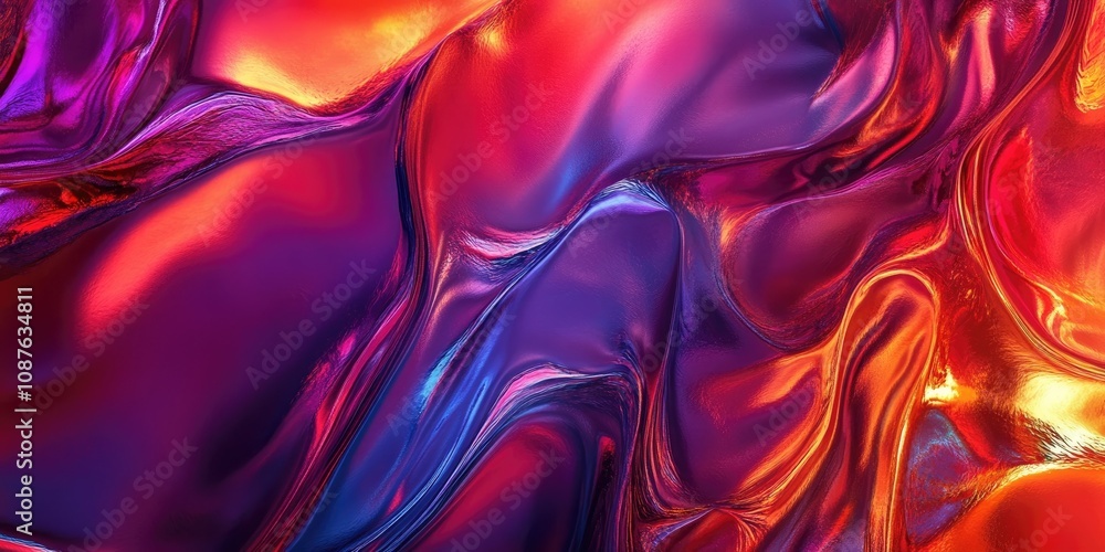 Poster stunning abstract foil featuring colorful light, creating a captivating background pattern perfect f