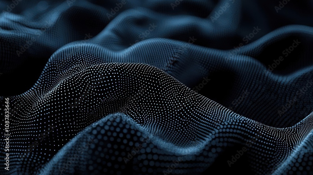 Poster abstract close-up of flowing dark waves with a dynamic texture and subtle gradient for creative desi