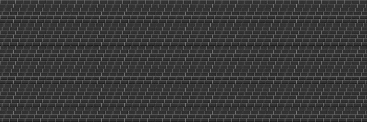 Abstract Black and White Structural Brick Wall. Seamless Geometric Pattern. Solid Stone Surface. Raster. 3D Illustration