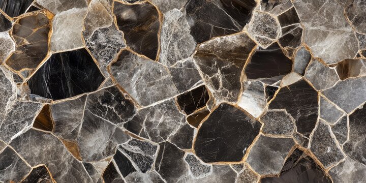 Polished septaria mineral stone features a stunning polygonal pattern, showcasing the unique characteristics of septaria mineral stones and their captivating textures and designs.