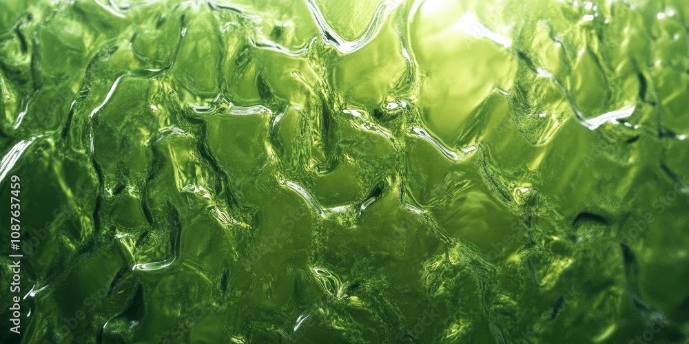 Poster green abstract background featuring a decorative glass texture, creating a visually striking surface