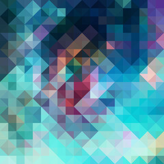 Fototapeta premium Colorful polygonal abstract background. Low poly effect. Polygon backdrop.