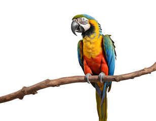 Obraz premium Colorful macaw parrot with vibrant feathersA