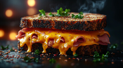 Sandwich  with candles