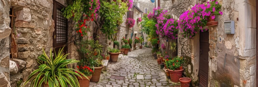 Italian Streets. Explore Picturesque Medieval Old Villages in Casperia, Rieti Province
