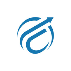 letter f arrow logo design inspiration