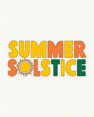 Fototapeta premium Summer Solstice Graphic Design Featuring A Sun