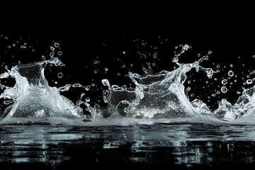 splash of water black screen