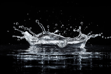 splash of water black screen