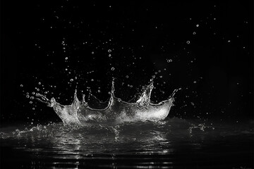 splash of water black screen