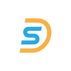 initial ds letter logo design vector template, ds logo design for business, sd logo design vector for monogram, initial sd letter logo vector for any business, SD or DS initial letter logo design.