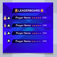 Obraz premium creative blue game leaderboard with abstract background vector template