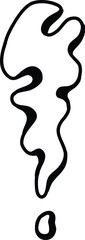 Doodle exclamation mark. Hand drawn punctuation marks and exclamatory symbols, sketch pencil ink scribble notes exclamation icon. Vector isolated icon on white background