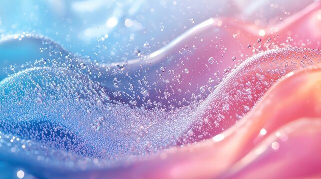 A water deep cleaning cloth releases bubbles and particles during a deep clean showcasing its effectiveness within vibrant fabric fibers