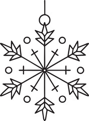 christmas decoration with snowflakes