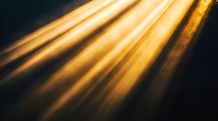 orange spotlight on stage or gods rays on black background