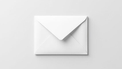 A stylish envelope design mockup featuring a blank white envelope with a clean triangular flap, perfect for custom branding.