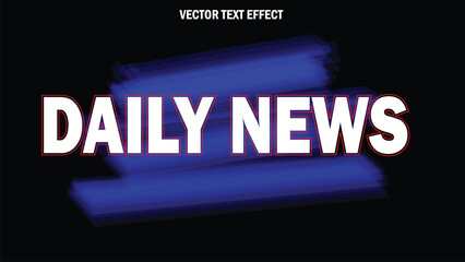  Daily news editable text effect