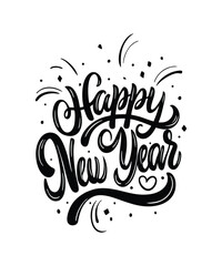 happy new year - calligraphy