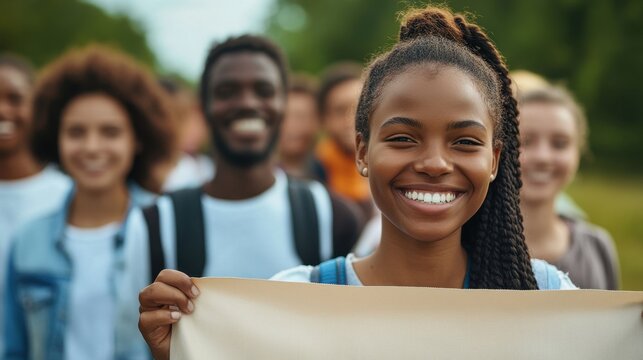 Volunteers gather to support a community initiative, displaying enthusiasm and unity at the event