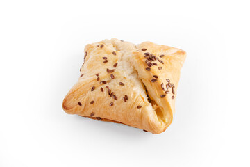 Close up sweet bun , isolated on white background