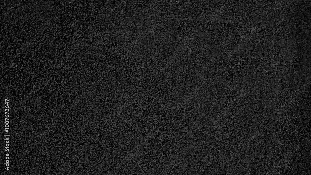 Poster abstract black wall texture for pattern background. wide panorama picture. black wall texture rough 