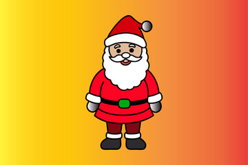 Merry Christmas day cartoon santa claus vector art isolated on background illustration design. 