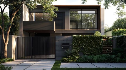 Fototapeta premium Modern Aluminum Gate for Suburban Residences