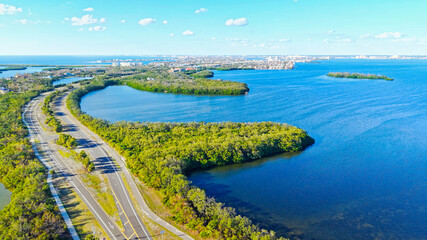 Fort De Soto Park in St Petersburg Clearwater Florida - aerial view